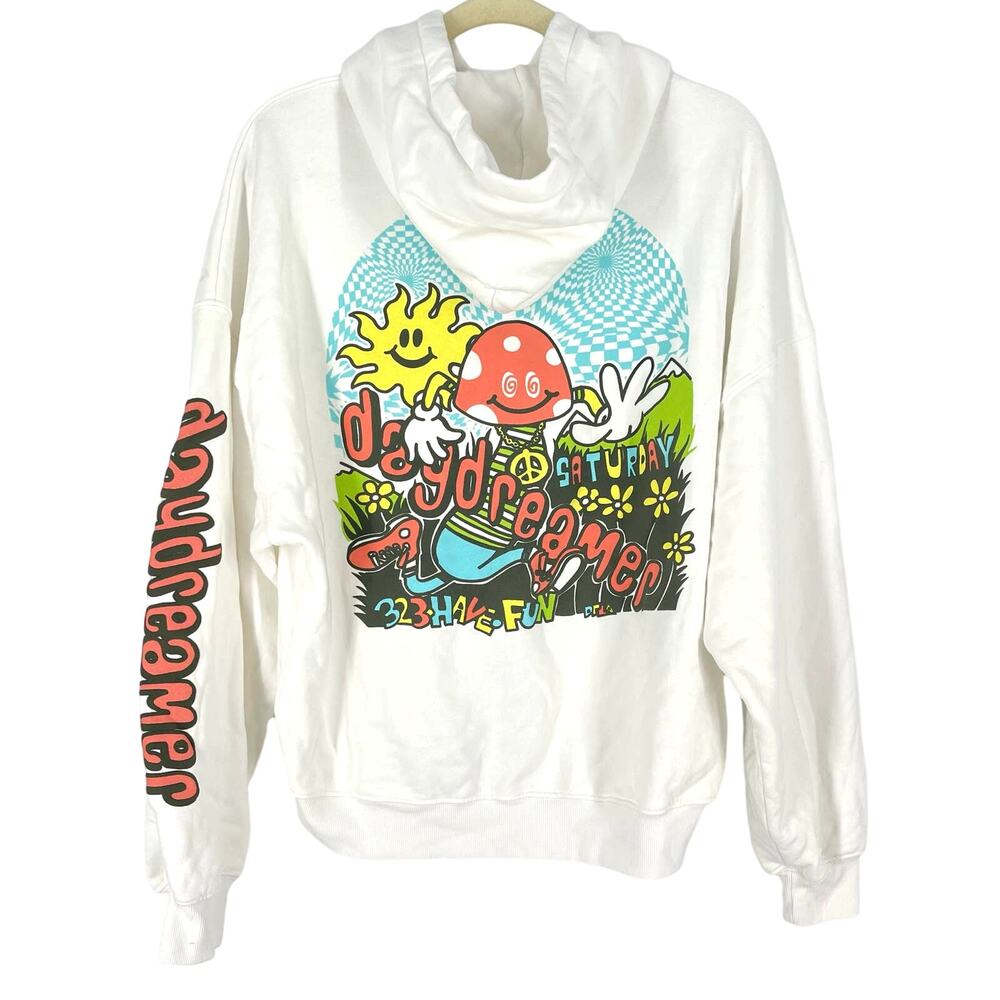Daydreamer Flyer Oversized Mushroom Hoodie Sweatshirt Size XSmall